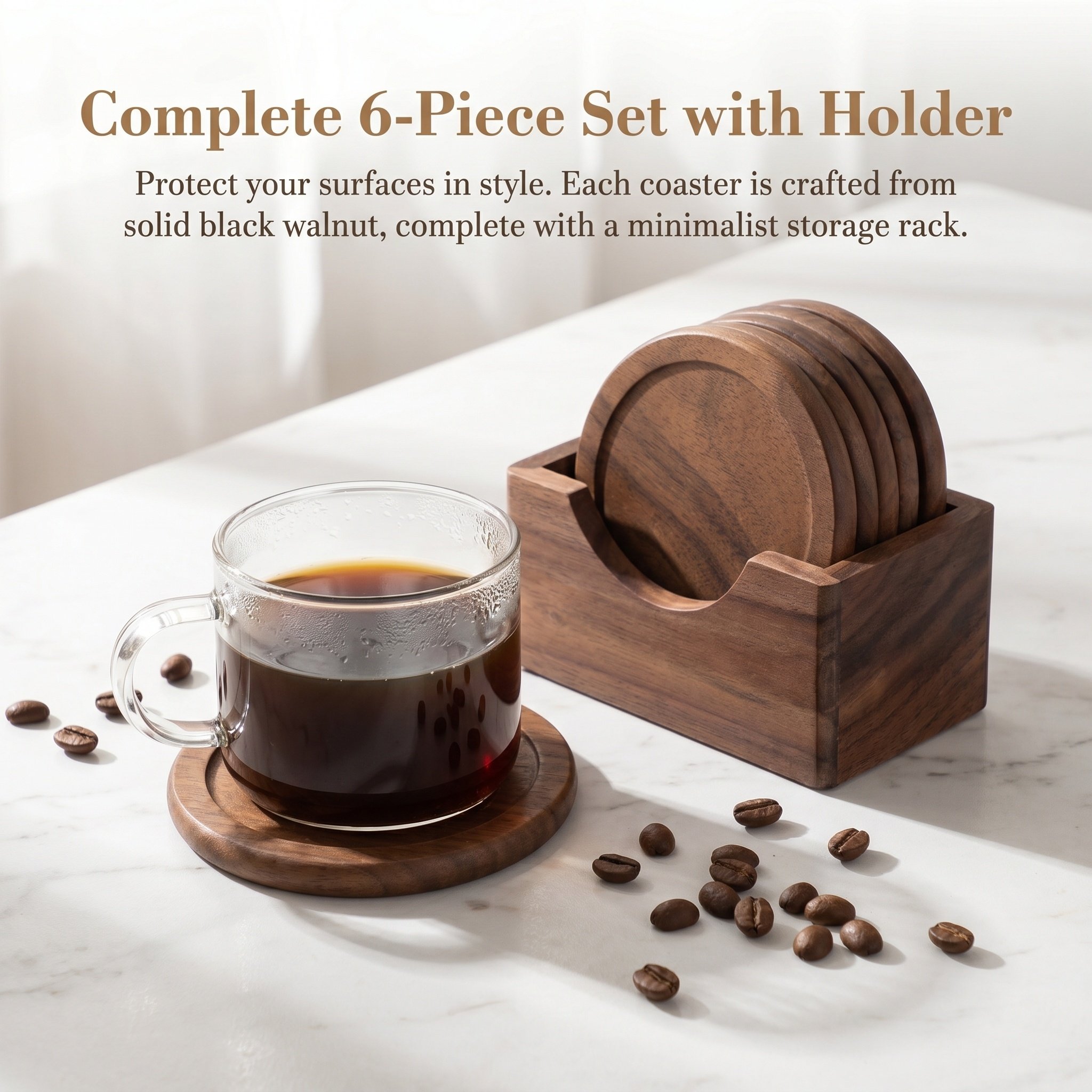 6 sous-verres ronds en bois de - Home Bar Set avis et prix