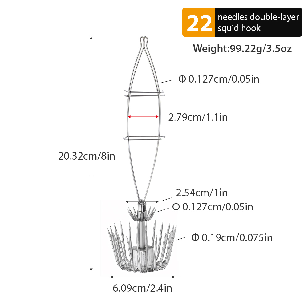 1 Hameçon à Calamar Double Cou - Jigger Double Sided avis et prix