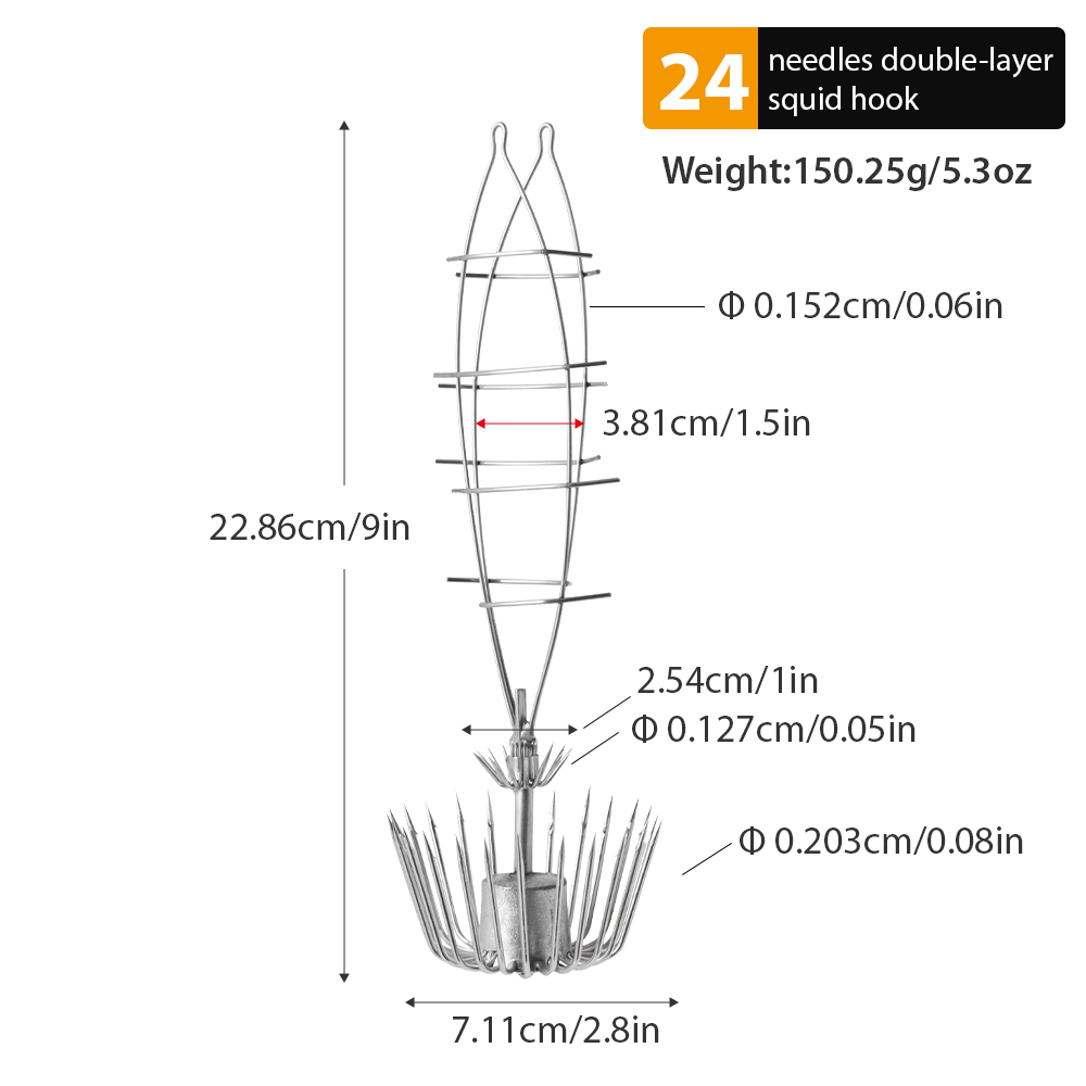 1 Hameçon à Calamar Double Cou - Jigger Double Sided avis et prix