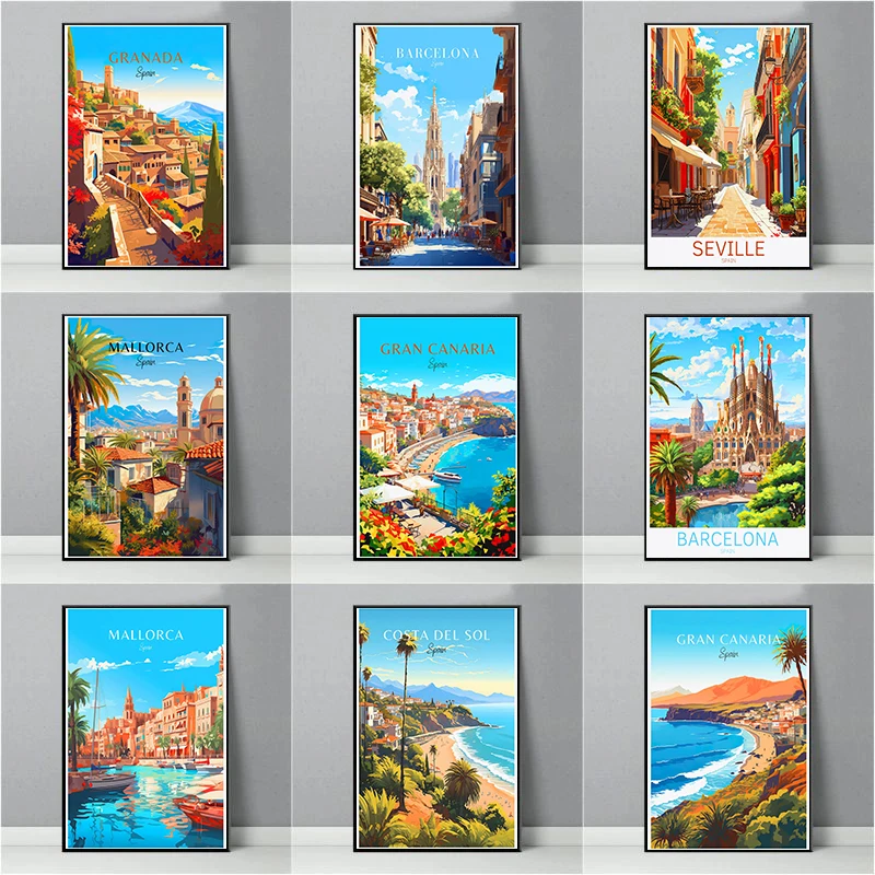 Affiche de voyage en toile sur - Home Barcelona avis et prix