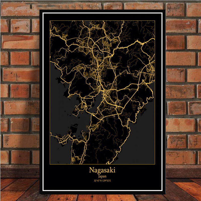 Affiche imprimée, carte or, vi - Home Barcelona avis et prix
